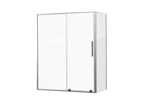 Luca Varess Morano douchecabine met schuifdeur en vaste zijwand 160 x 80 cm helder glas glans chroom profiel