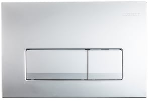Delta 50 plaque de déclenchement Chrome Mat pour Geberit Duofix UP100 bâti-support