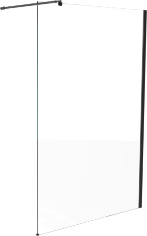 Linie Walk-In douche à l'italienne 120 x 200 cm verre transparent profil noir mat