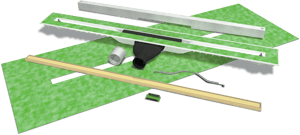 Mydrain rigole de douche 80 cm Brushed Champagne Gold