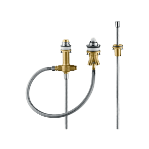 Hansgrohe inbouwelement voor 3-gats badrandkraan chroom