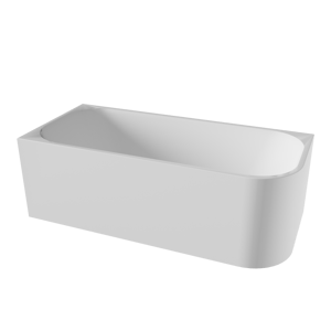 Luca Varess Mezzo 2-Personen-Eckbadewanne: links, 180 x 80 cm, Acryl, Weiß matt