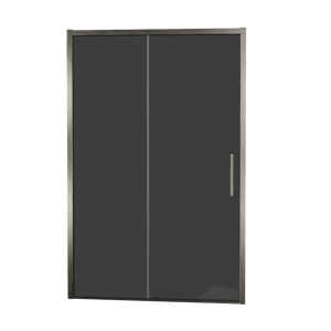 Balmani Senses Design douche schuifdeur omkeerbaar 120 cm x 210 cm Rookglas, Brushed GunMetal profielen