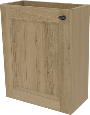 Balmani Lemon hängender Waschbeckenunterschrank: Eiche verwittert, 42 x 21 cm