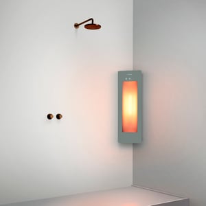 Sunshower One S Infrarot Aufputz Ecke organic grey