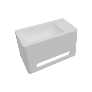 Balmani Deco lave-mains 40 x 22 cm Mat Wit Solid Surface