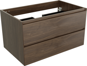 Balmani Mitra zwevend wastafelonderkast 90 x 55 cm Amerikaans notenhout 2 lades