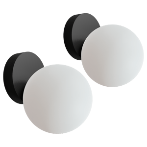 Balmani Orbis LED verlichting 12 cm zwart (set van 2)