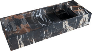 Balmani Mood lave-mains 55 x 20 cm marbre Portoro Gold