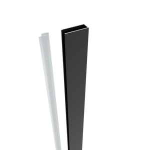 Balmani Modular muurprofiel voor glas op maat 4 x 260 cm Mat zwart