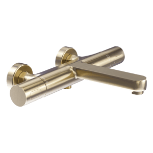 Blaufoss Apollo Aufputz-Thermostat-Badewannenarmatur: Brushed Champagne Gold