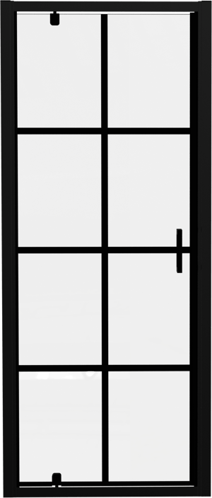 Luca Varess Vidor porte pivotante 80 x 190 cm verre Square profil noir mat