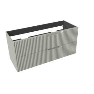 Linie Ribbo zwevende wastafelonderkast 120 x 46 cm greige 2 lades