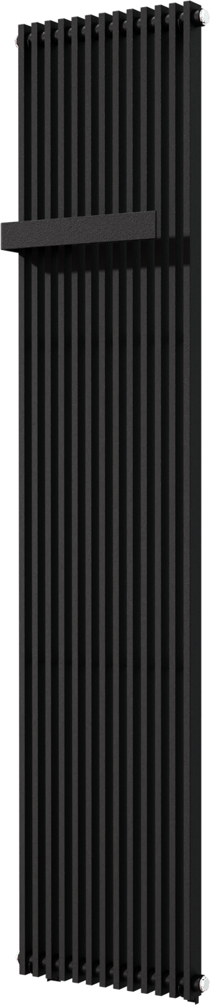 Vipera Corrason radiateur de salle de bains simple 40 x 180 cm chauffage central noir mat raccordement latéral 1.212W