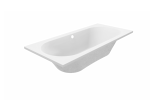 Luca Varess Rosala tweepersoons inbouwbad 180 x 80 cm acryl mat wit