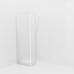 Balmani Modular douche à l'italienne avec paroi latérale fixe: 80 x 200 cm, Ribs, avec coating, Profil Blanc mat