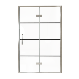 Balmani Senses Design Dusche Drehtür, Rechts, 140 cm x 210 cm, Lined, Profil Chrom