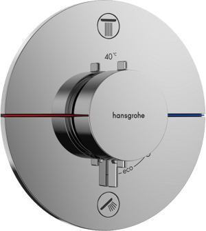 Hansgrohe Showerselect Comfort S thermostat de douche encastré 2 évacuations chrome brillant