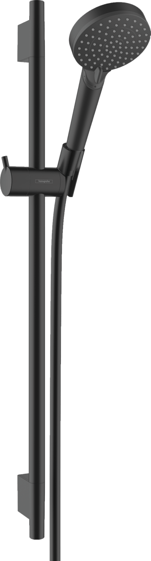 Hansgrohe Vernis Blend Duschstange mit Brausekopf 10cm 2 Strahlfunktionen Schwarz matt