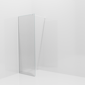 Balmani Modular inloopdouche: 80 x 200 cm, Ribs met coating, Mat witte profielen