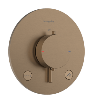 Hansgrohe Ecostat Comfort S inbouw thermostaat 2 uitgangen Brushed Bronze EN1717