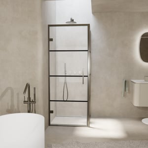 Balmani Senses Design douche d'angle avec porte pivotante