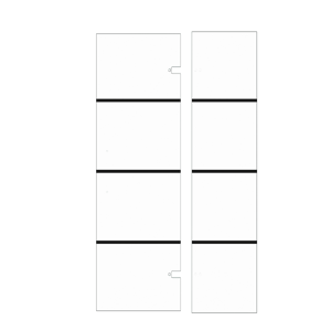 Balmani Senses Design Glasscheibe für Drehtür