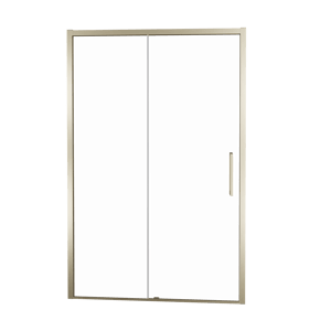 Balmani Senses Design porte coulissante réversible 180 cm x 210 cm verre transparent, Profil Brushed Champagne Gold, coating inclus