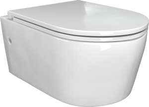 Luca Varess Zeno hangtoilet glanzend wit randloos