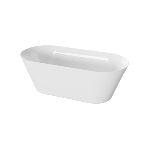 SanyOne Milan ovaal vrijstaand bad 170x78cm Hoogglans Wit