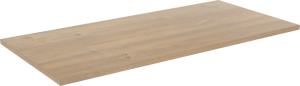 Linie Lado Einzel- oder Doppelwaschtischplatte, Melamin Eiche Natur, 100 x 46 cm