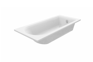 Luca Varess Rosala eenpersoons inbouwbad 180 x 80 cm acryl mat wit