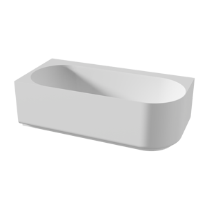 Balmani Scala 2-Personen-Eckbadewanne: links, 175 x 80 cm, Solid Surface, Weiß matt