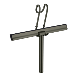 Blaufoss douchewisser Brushed GunMetal met ophangsysteem over douchewand