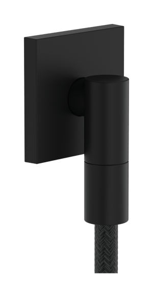 Hansgrohe FixFit Fine E doucheslangaansluiting 1/2" mat zwart