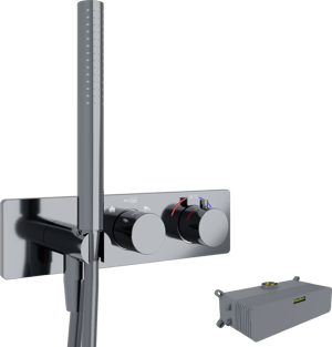 Blaufoss Dreambox Round inbouw douchekraan thermostaat chroom met handdouche