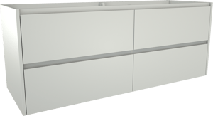 Storke Seda zwevend wastafelonderkast 150 x 52 cm mat wit 4 lades