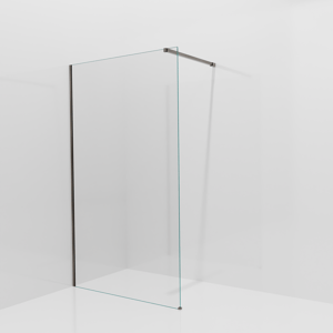 Balmani Modular inloopdouche: 120 x 200 cm, Helder glas, Brushed GunMetal profielen