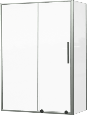 Luca Varess Morano douchehoek met schuifdeur en vaste zijwand 140 x 70 cm helder glas glanzend chroom profiel