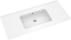 Linie Vano vasque simple marbre composite brillant 100 x 46 cm