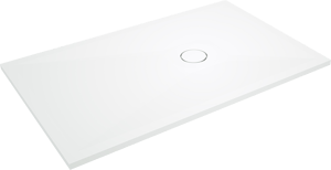 Balmani Lago Duschwanne: 140 x 80 cm, Solid Surface, Weiß matt