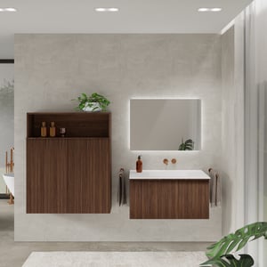 Balmani Forma meuble salle de bains avec lavabo Tablo Arcato et miroir