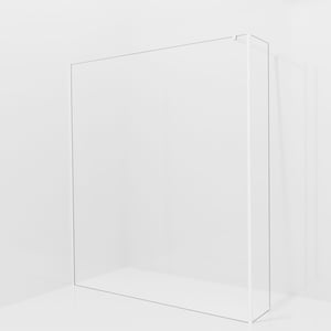 Balmani Modular inloopdouche met vaste zijwand: 180 x 200 cm, Helder glas, Mat witte profielen
