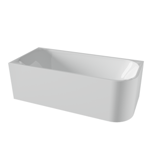 Luca Varess Mezzo 2-Personen-Eckbadewanne: links, 180 x 80 cm, Acryl, Weiß glänzend