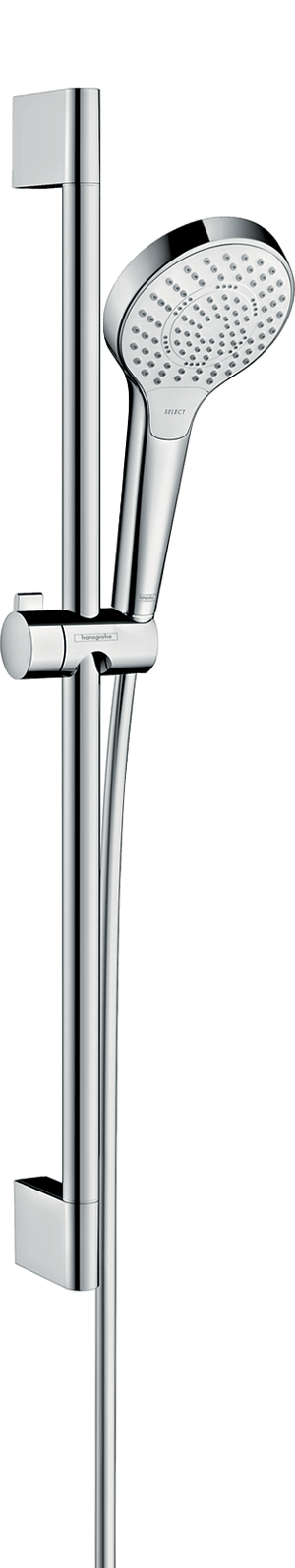 Hansgrohe Croma Select S Duschstange mit Brausekopf 11cm 3 Strahlfunktionen Chrom glänzend