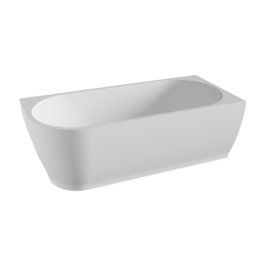 Linie Paulo baignoire d'angle droite duo 170 x 75 cm acrylique blanc mat