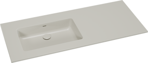 Storke Diva Waschtisch links matt seidengrau Top Solid Seidengrau Matt 120 x 52 cm