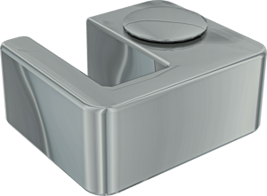 Linie walk-in bevestigingsblok 8mm glas chroom