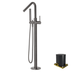 Blaufoss Round Move vrijstaande badkraan Brushed GunMetal