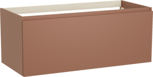 Balmani Sfera hängender Waschbeckenunterschrank: 120 x 55 cm, Cotto, 2 Schubladen